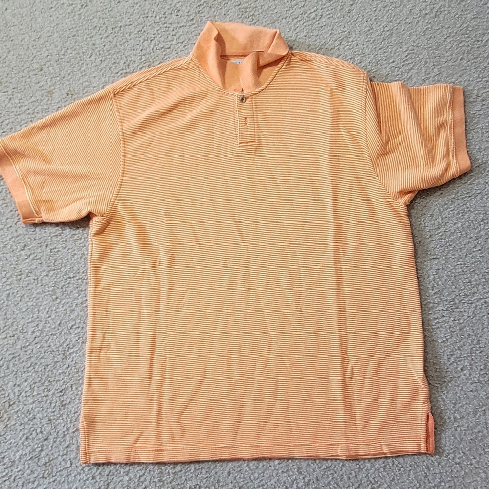 Geoffrey Beene Orange Striped Men's Shirt